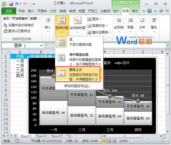 Excel2010图表制作：线柱盈利分析图(图14)