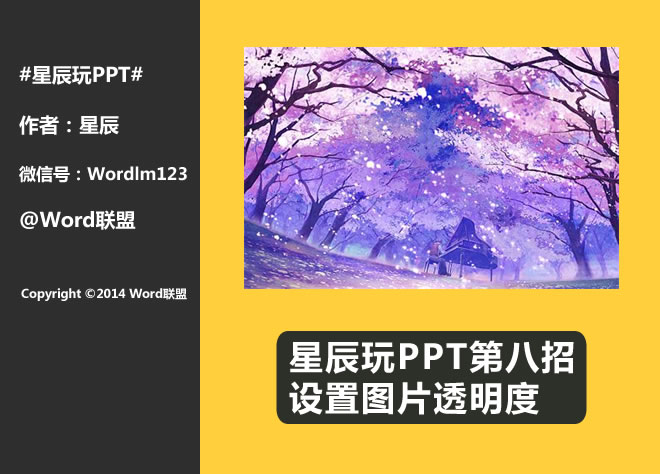 设置图片透明度:星辰玩PPT第八招(图1) 设置图片透明度:星辰玩PPT第八招(图1)